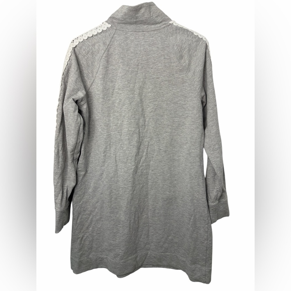 Lilly Pulitzer Gray Skipper Solid Popover Dress L… - image 2